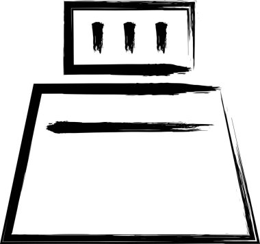 Fırça yazma işi için tek öge simgesi yapıştırıcısı