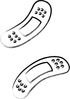 Tıbbi amaçlı fırça darbesi illüstrasyon bandajı