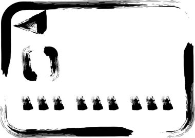 Fırça yazma iş simgesi kredi kartı