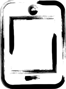 Fırça yazma işi simgesi akıllı telefon