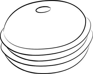 Fırça ile yazılmış Japon tatlıları yemek ikonu Dorayaki