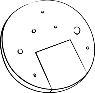 Fırça ile yazılmış Japon tatlıları tek bir öğe ikon pirinç krakeri