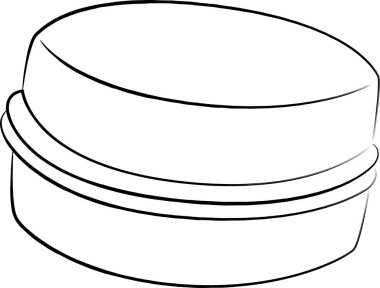 Fırça ile yazılmış Japon tatlıları tek öğe simgesi büyük ölçekli ızgara