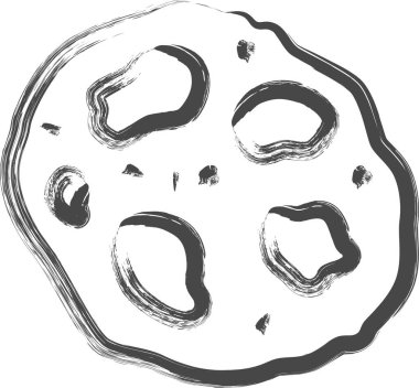 Fırçayla çizilmiş tatlılar resimli kurabiye