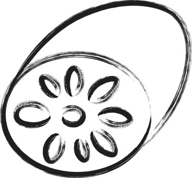 Mini fırça tek öge nilüfer kökü yazıyor