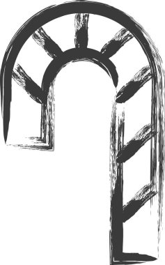 Mini-mini fırçayla çizilmiş yiyecek ve içecek çizimleri Noel şekeri