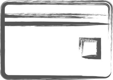 Mini simge kredi kartı yazarken fırçala