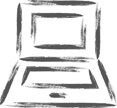 Mini simge dizüstü bilgisayarı yazarken fırçala