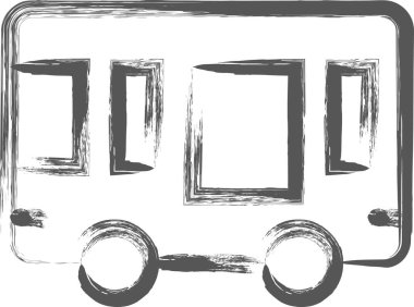 Mini simge otobüsü yazarken fırçala