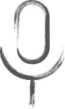 Mini simge mikrofonu yazarken fırçala