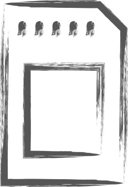 Mini simge hafıza kartı yazarken fırçala