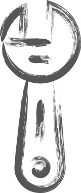 Mini simge anahtarı yazarken fırça kullan