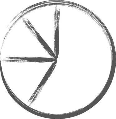 Mini ikon pasta grafiği yazarken fırçala