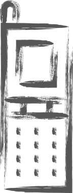 Mini simge cep telefonu yazarken fırçala