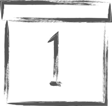 Mini simge günlük takvimini yazarken fırçala