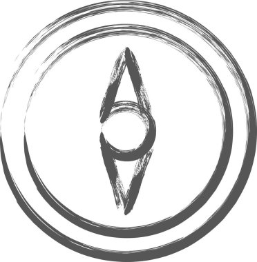 Mini simge pusula iğnesi yazarken fırçala