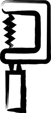 Fırça çalışma aracı tek öge simgesi Jigsaw