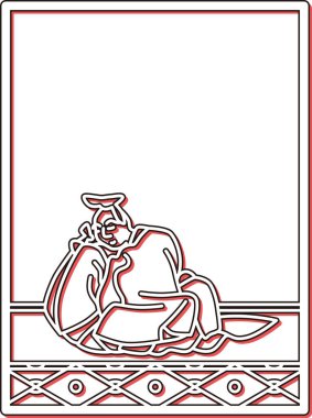 Basit Renk Gölgesi Hyakunin Isshu Sarumaru Dayu