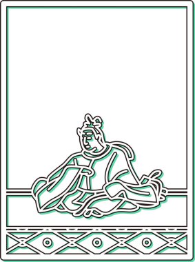 Basit Renk Gölgesi Hyakunin Isshu Sangi Takamura