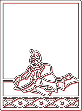 Basit Renk Gölgesi Hyakunin Isshu Kiyohara Fukayachi