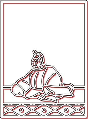 Basit Renk Gölgesi Hyakunin Isshu Chunagon Tomotada
