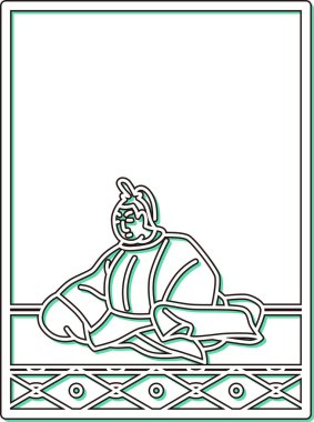 Basit Renk Gölgesi Hyakunin Isshu Chunagon Tomotada