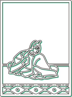 Basit Renk Gölgesi Hyakunin Isshu Dainagon Konin