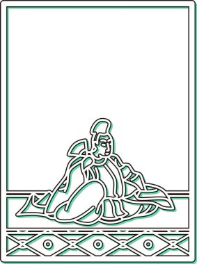 Basit Renk Gölgesi Hyakunin Isshu Yazan Fujiwara Kiyosuke Asaomi