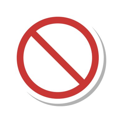 Mini işaret etiketi tek bir nesne illüstrasyon Araç yolu kapatma