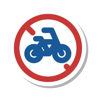 Mini tabelasının tek bir çizimi - Özel küçük motorize bisiklet ve bisikletlerin geçişi yasaktır