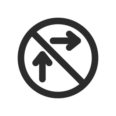 Mini bir işaretin tek çizgi çizimi: Genel motorlu bisikletlerin sağa dönüş yöntemi (küçük dönüş)