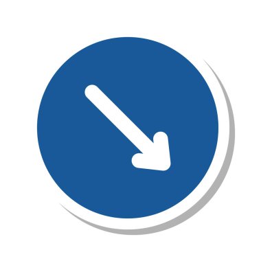 Mini işaret etiketinin tek bir çizimi: Belirlenen yön dışında herhangi bir yönde hareket etmek yasaktır