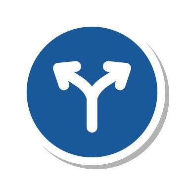 Mini işaret etiketinin tek bir çizimi: Belirlenen yön dışında herhangi bir yönde hareket etmek yasaktır