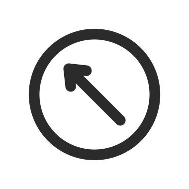 Mini işaretin tek çizgi çizimi: Belirlenen yön dışında herhangi bir yönde ilerlemesi yasaktır