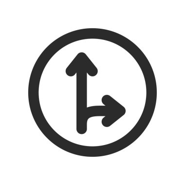 Mini işaretin tek çizgi çizimi: Belirlenen yön dışında herhangi bir yönde ilerlemesi yasaktır