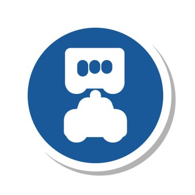 Sadece yetkili araçlar için mini işaret etiketinin tek çizimi (kombinasyon)