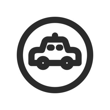 Sadece yetkili araçlar için mini tabelanın tek çizgi çizimi