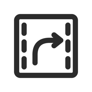 Mini işaret trafik sınıflandırmasını seyahat yönüne göre çizen satır çizimi