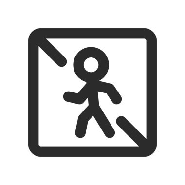 Mini işaretin satır çizimi: Yayalara kapalıdır, vs..