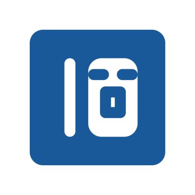 Mini işaret paralel park için tek renk çizimi