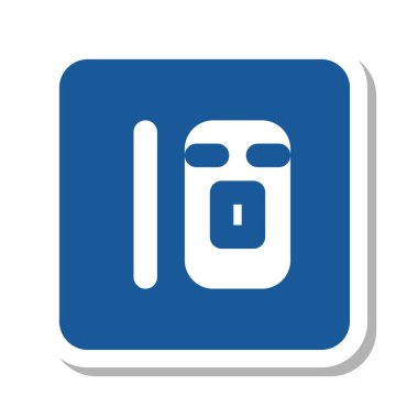 Mini işaret etiketi tek bir resim paralel park