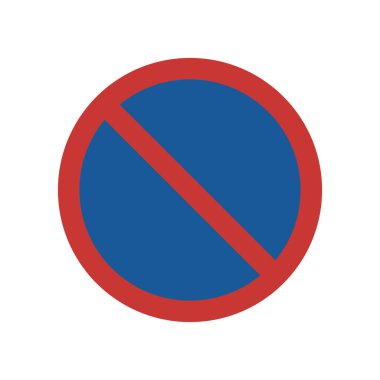 Mini işaretin tek renk illüstrasyonu Park yok
