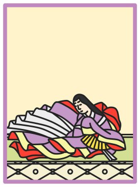 Basit renk Hyakunin Isshu Udaisho Michitsunabo
