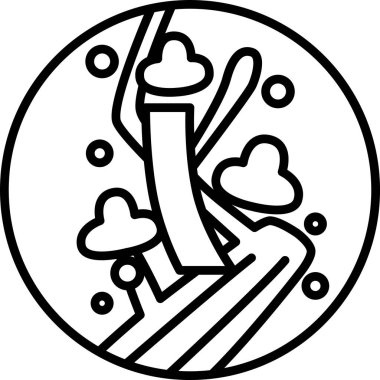 Çizgi çizimi dairesel mini hanafuda Kisaragi eriği kırmızı kısa Şubat eriği ve kısa kırmızı