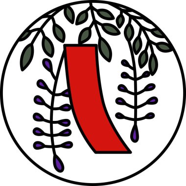 Renk dairesel basit hanafuda Uzuki salkımı kırmızı kısa nisan salkımı kırmızı kısa