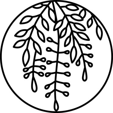 Çizgi çizimi basit Hanafuda Uzuki Wisteria April Wisteria pisliği