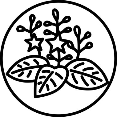 Çizgi çizimi dairesel mini hanafuda Aralık paulownia pislikleri