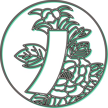 Renk gölgesi dairesel hanafuda, Minazuki, şakayık, mavi ve kısa, Haziran, şakayık ve mavi ve kısa