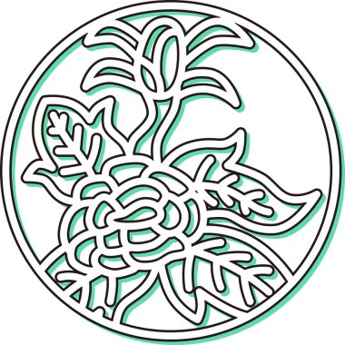 Renk gölgesi dairesel mini hanafuda Minazuki şakayık haziran şakayığı süprüntüleri