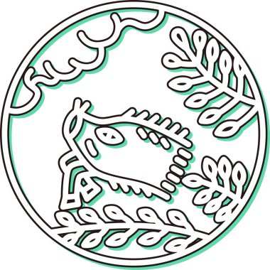 Renk gölgesi dairesel mini hanafuda, Bunzuki, Hagi, Yaban domuzu, Temmuz, Hagi ve Yaban Domuzu